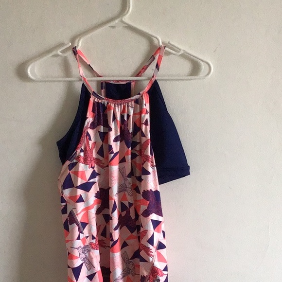 Workout shirt/swim shirt with sports bra attached - Picture 1 of 2